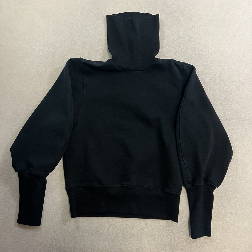 AGOLDE Extended Rib Turtleneck Sweatshirt Women's Size XS Black 100% Cotton